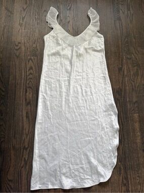Vintage L.A. Intimates Women’s White Ruffled Slip Dress - Intimates & Sleepwear
